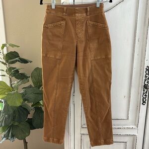 Spanx Stretch Twill Straight Leg Pull On Pants Womens Size S Small (Meas 26x25)